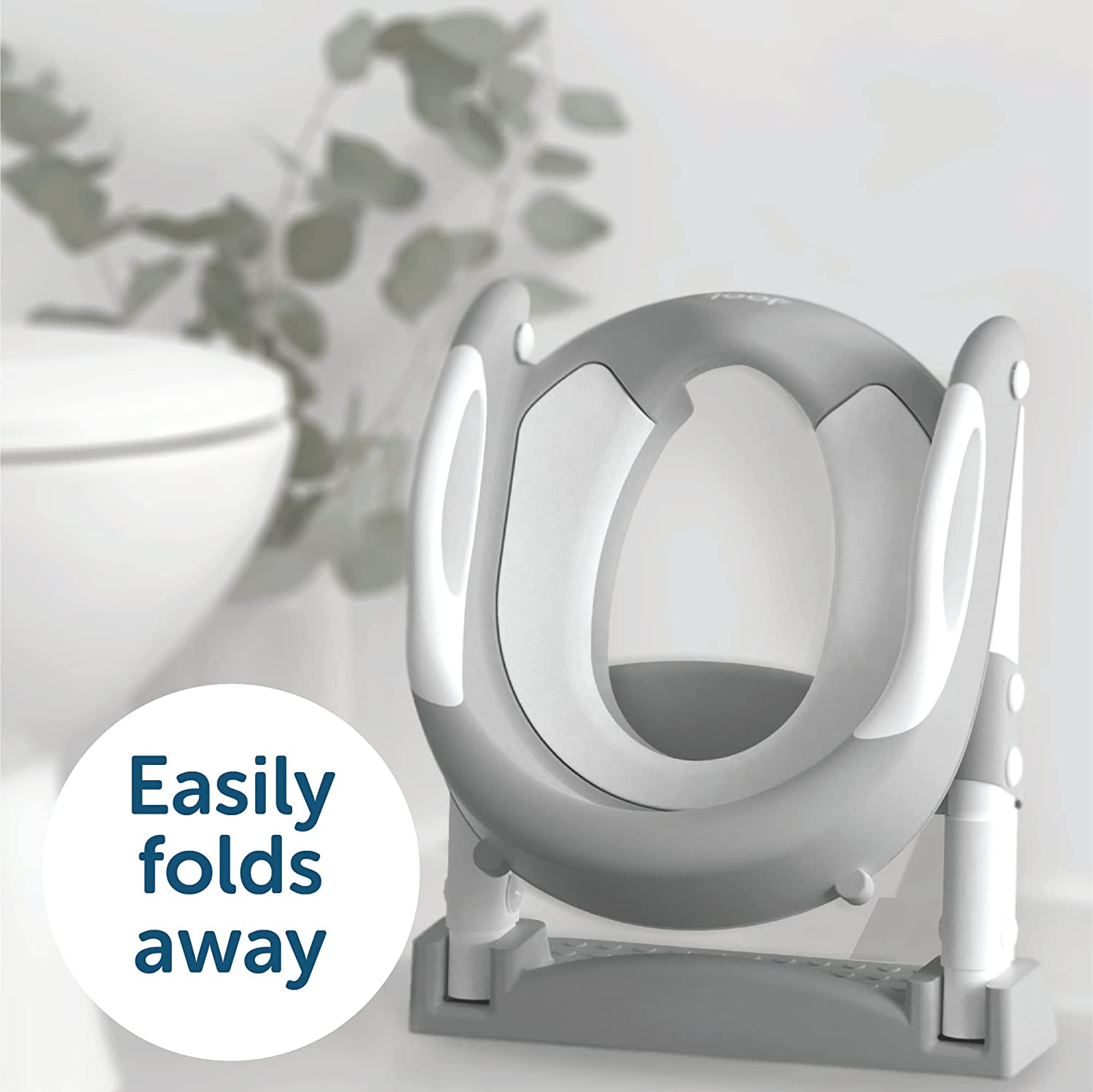 Potty Training Ladder - Soft Cushioned Seat, Adjustable Height, Collapsible, Non-Slip with Splash Guard - Ready Step Go! - Jool Baby - Image 3